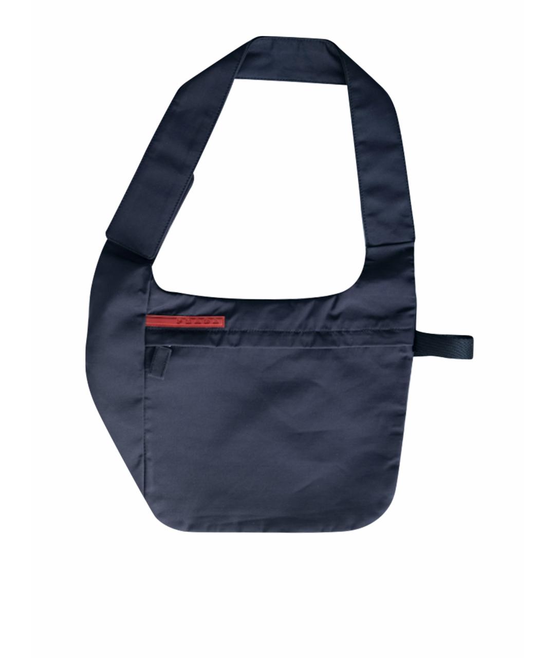 PRADA Темно-синяя синтетическая сумка через плечо, фото 1