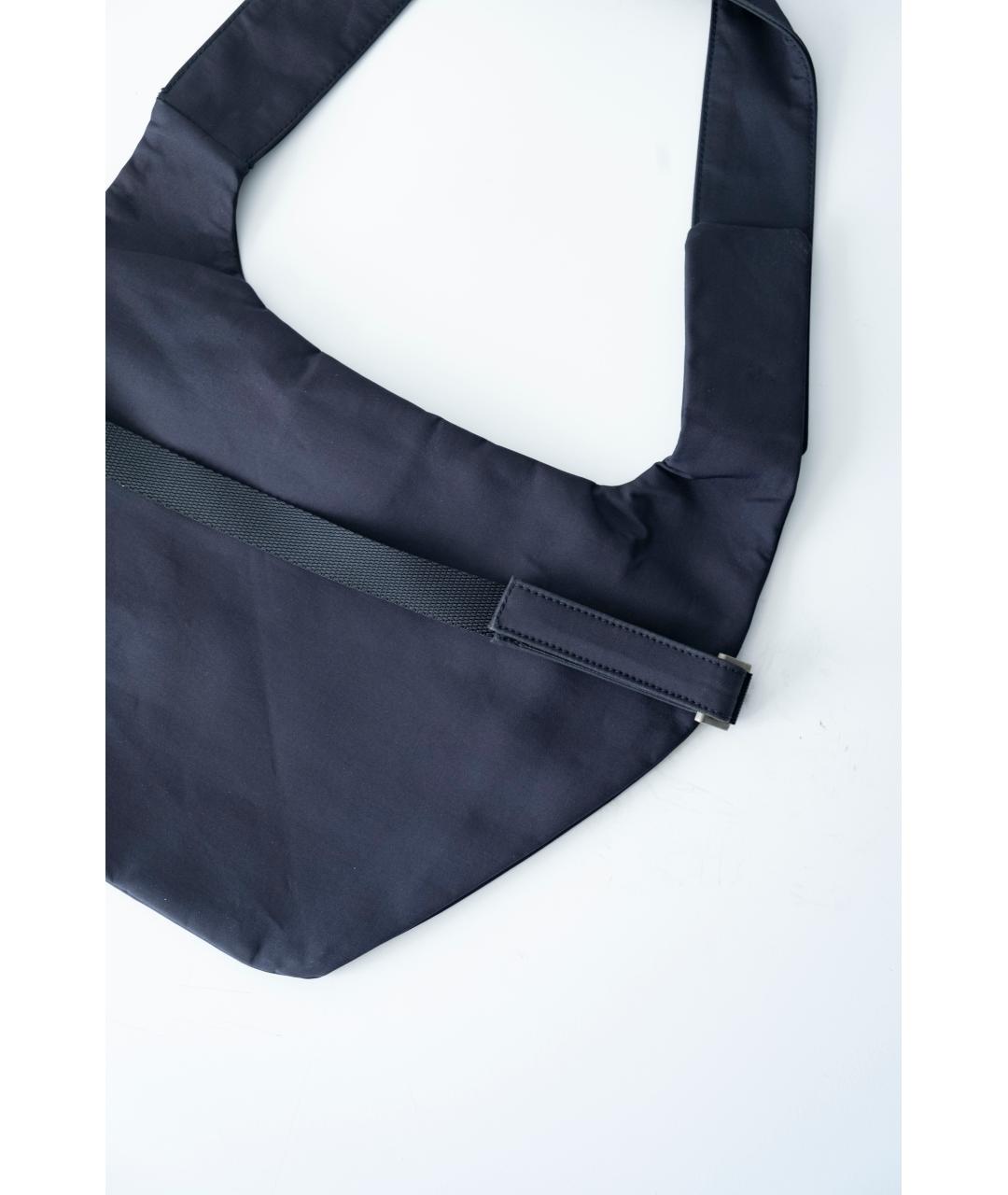 PRADA Темно-синяя синтетическая сумка через плечо, фото 4