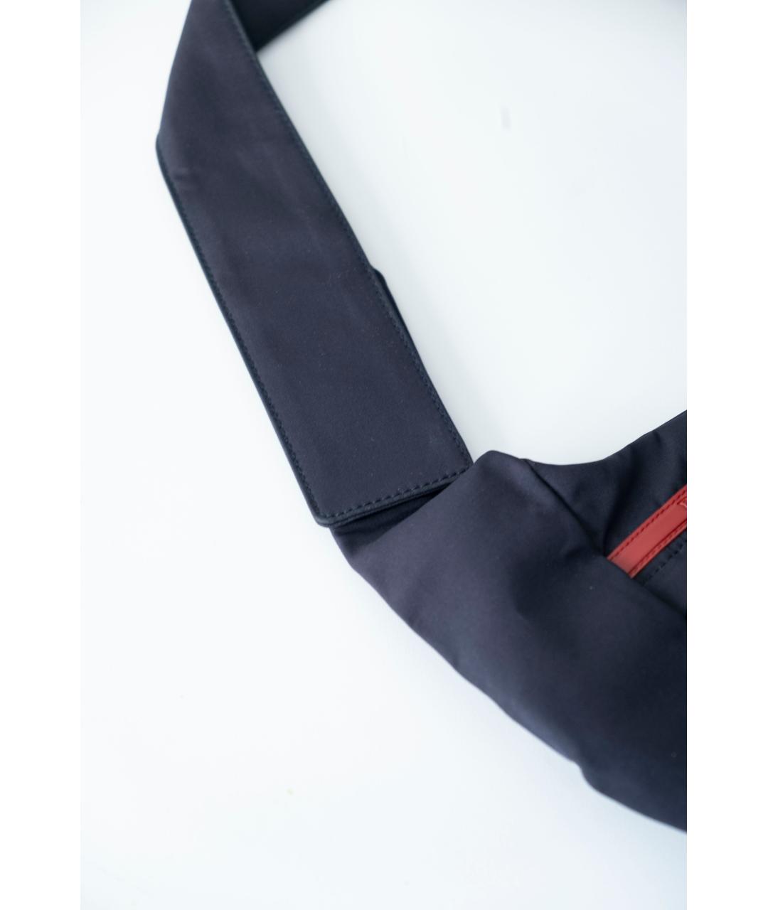 PRADA Темно-синяя синтетическая сумка через плечо, фото 3