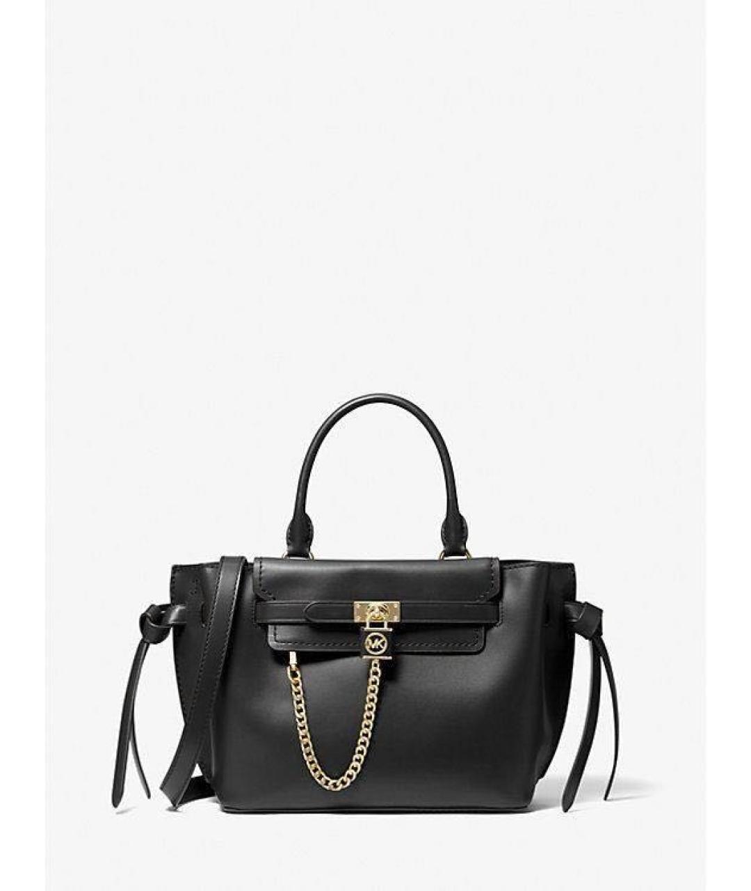 MICHAEL KORS Черная кожаная сумка с короткими ручками, фото 4