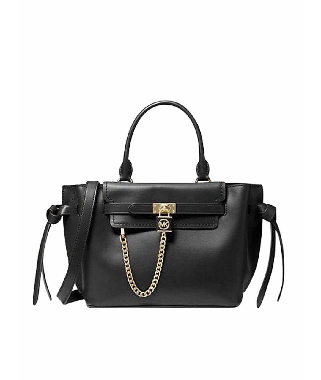 MICHAEL KORS Черная кожаная сумка с короткими ручками, фото 1