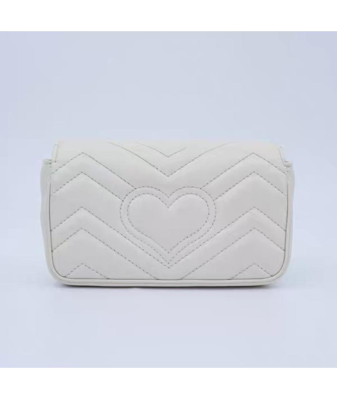 GUCCI Белая кожаная сумка тоут, фото 5