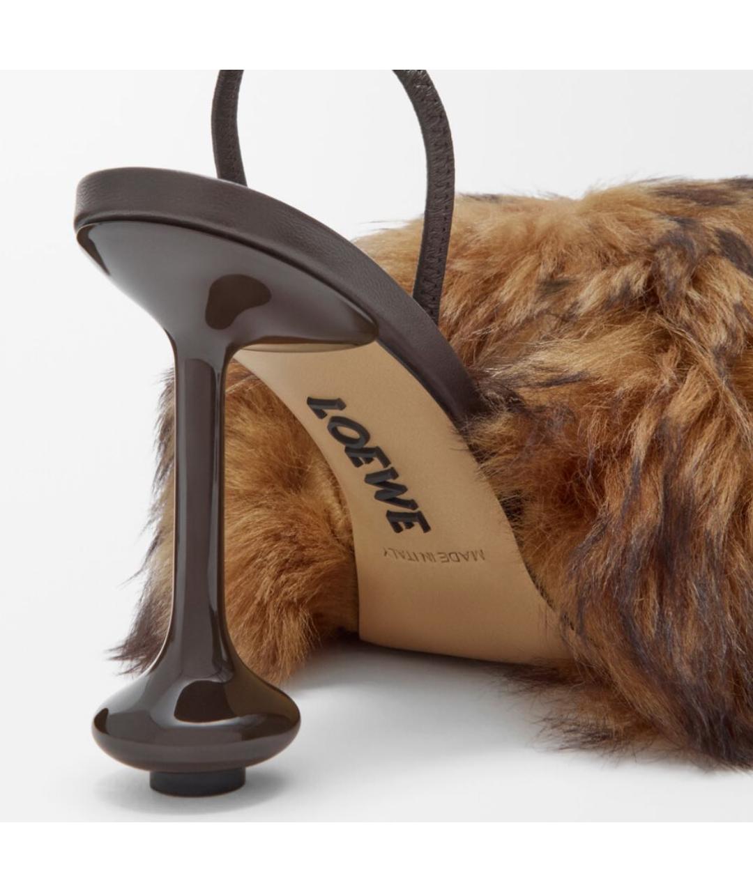 LOEWE Коричневые кожаные туфли, фото 5