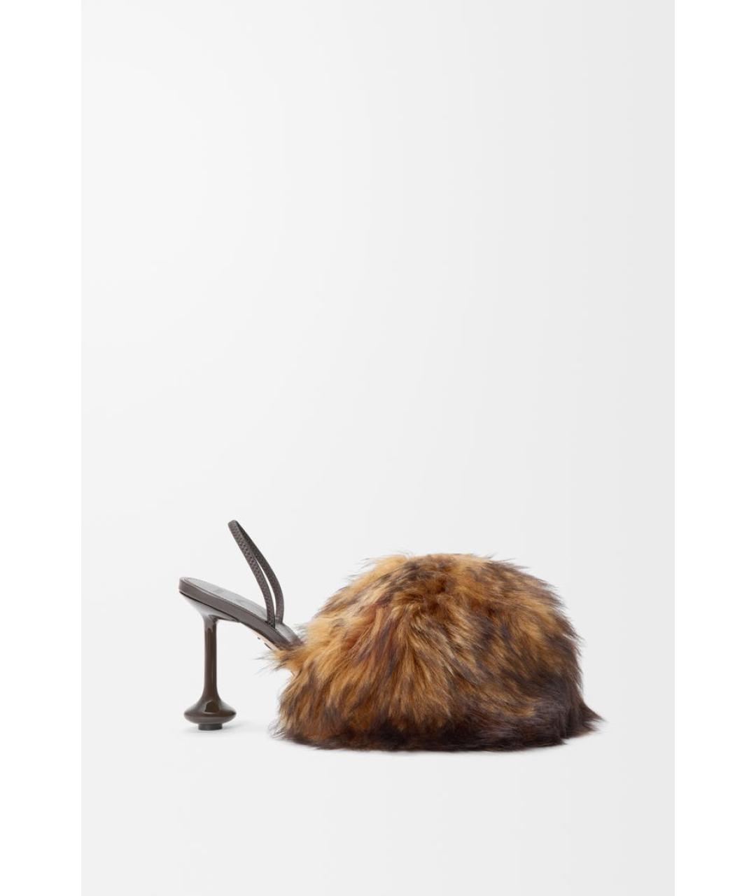 LOEWE Коричневые кожаные туфли, фото 6