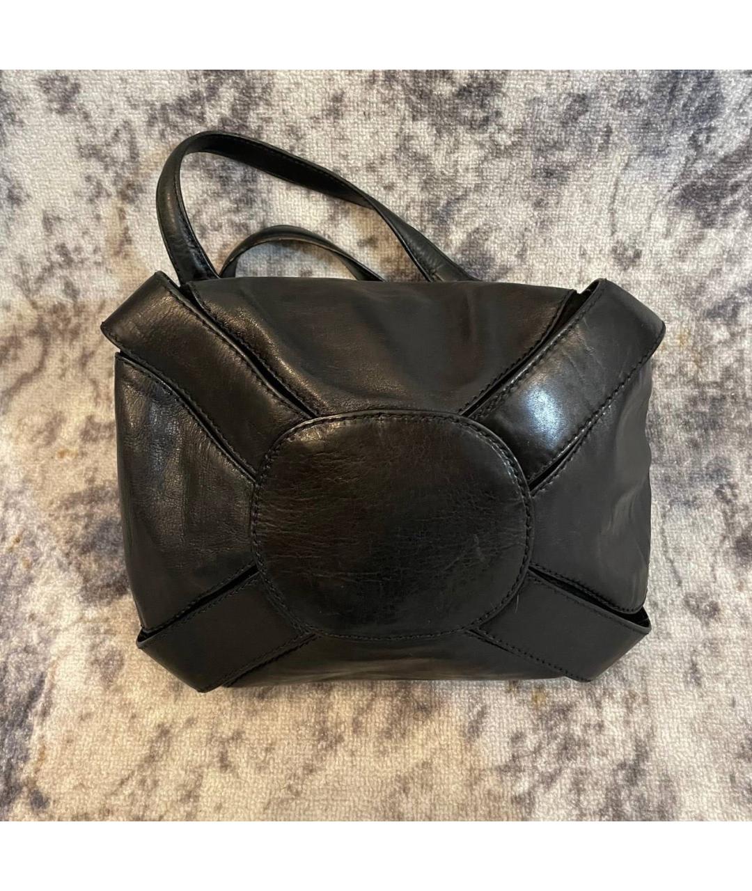 JIMMY CHOO Черная кожаная сумка с короткими ручками, фото 4