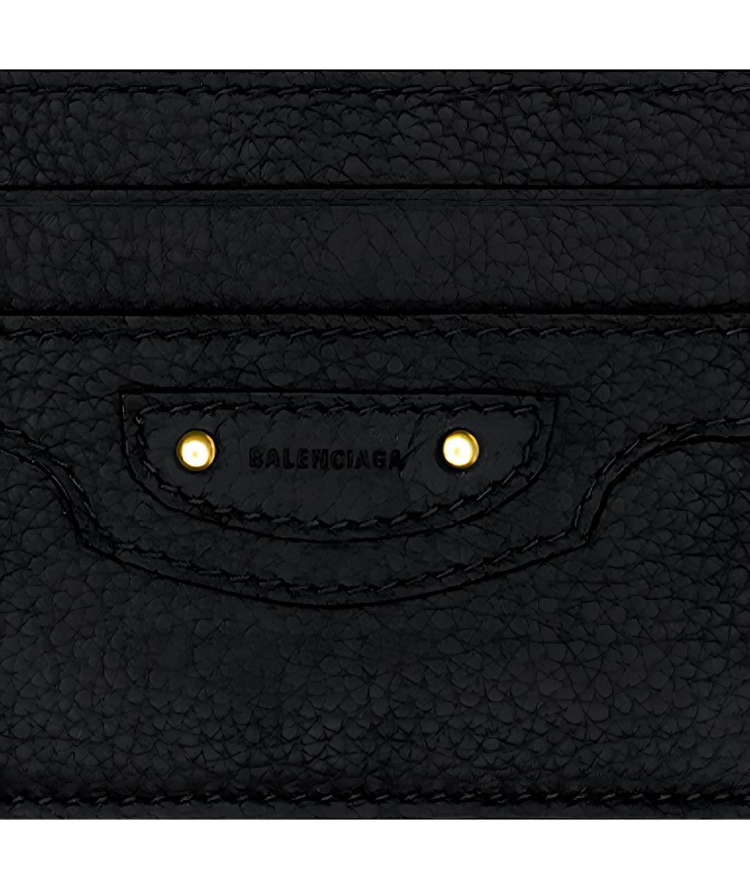 BALENCIAGA Черный кожаный кардхолдер, фото 4