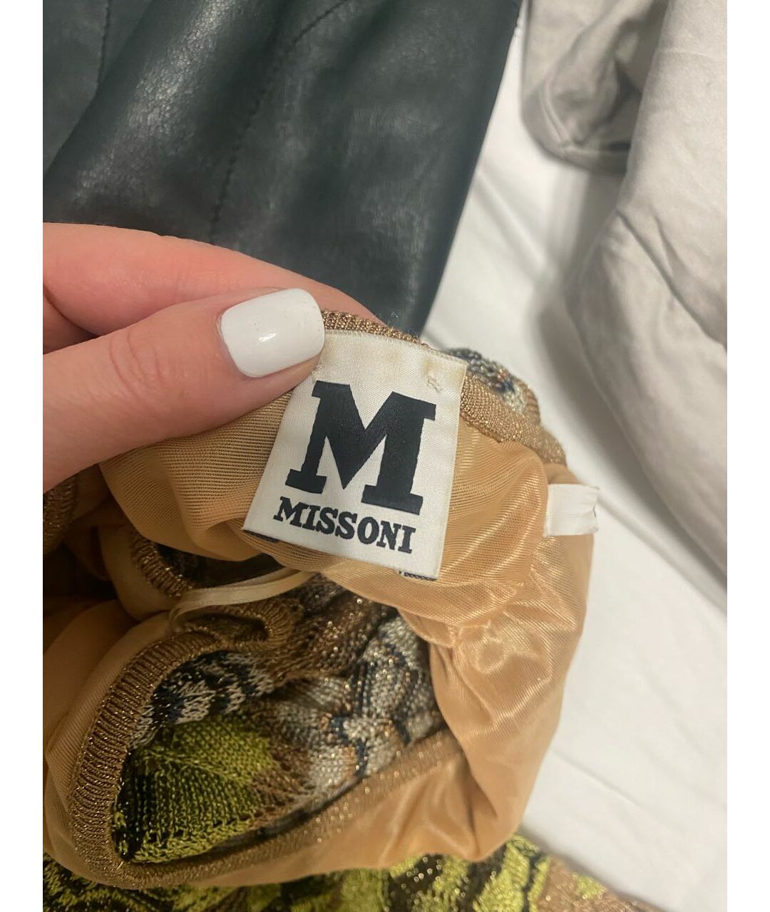 M MISSONI Зеленые хлопковое повседневное платье, фото 3