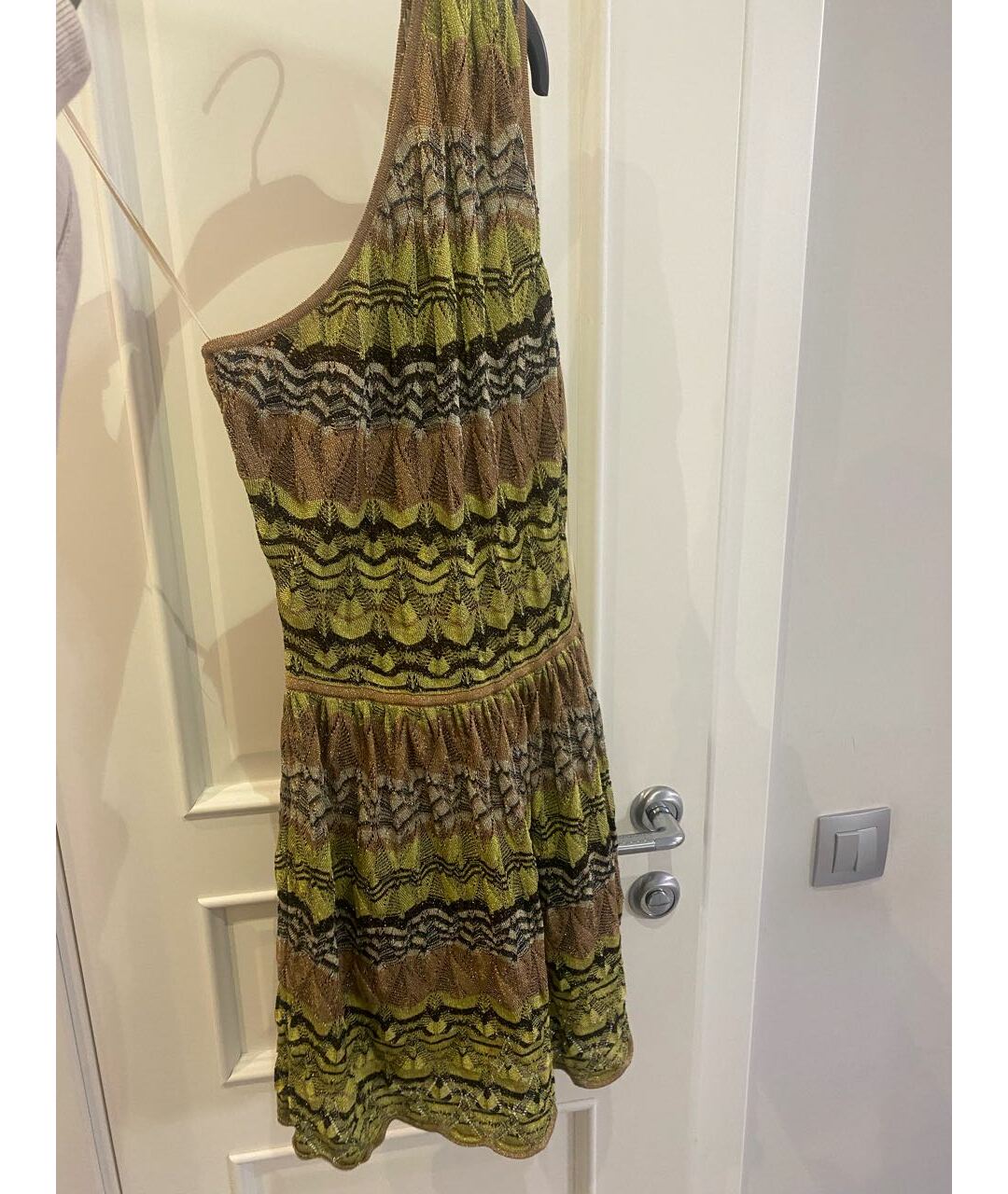 M MISSONI Зеленые хлопковое повседневное платье, фото 2