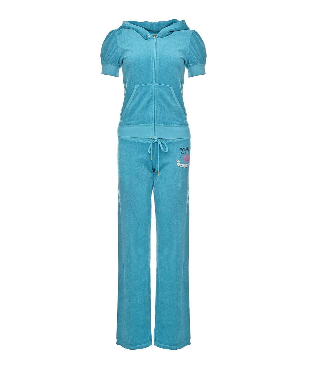 JUICY COUTURE Бирюзовый хлопковый спортивные костюмы, фото 9