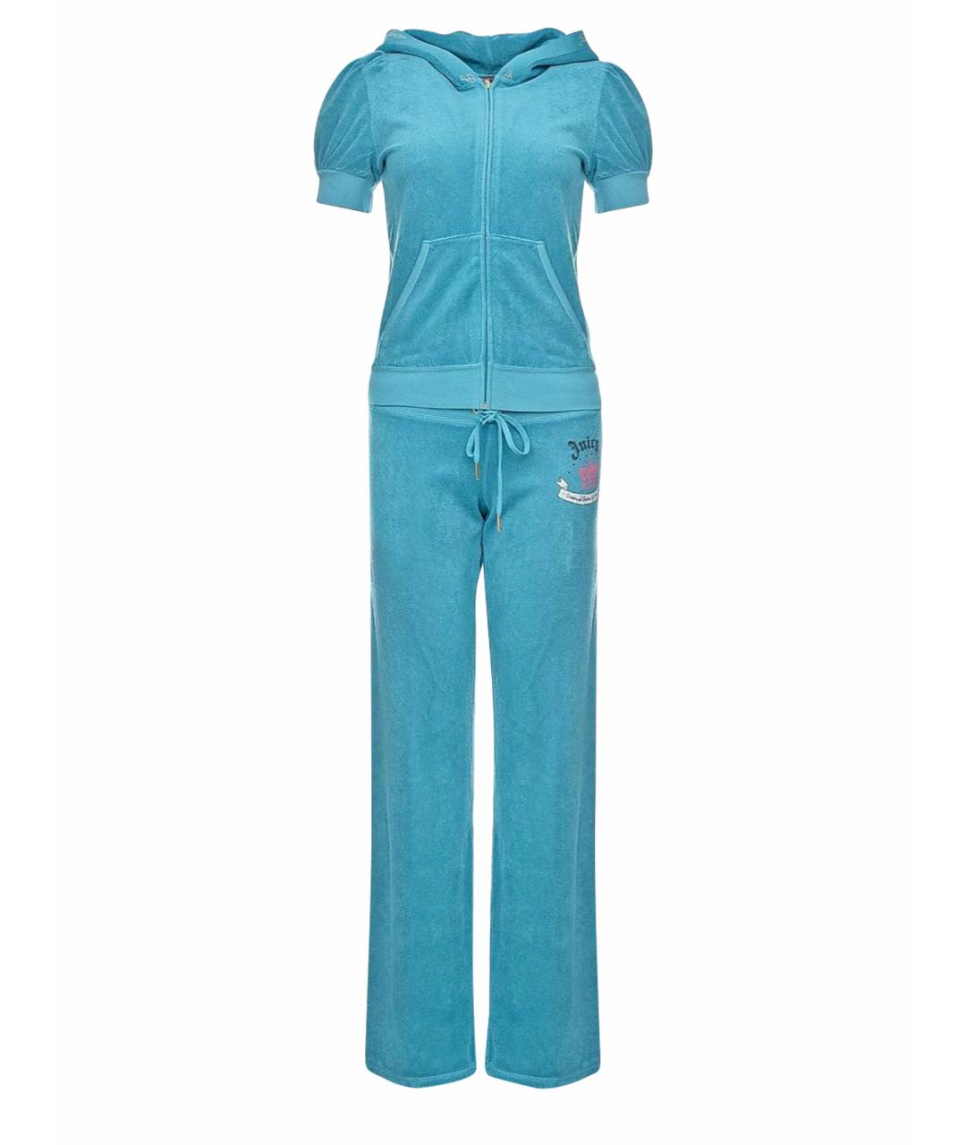 JUICY COUTURE Бирюзовый хлопковый спортивные костюмы, фото 1