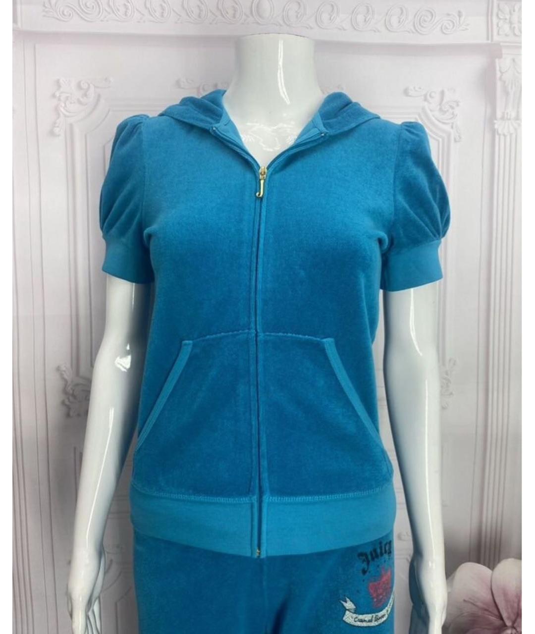 JUICY COUTURE Бирюзовый хлопковый спортивные костюмы, фото 4