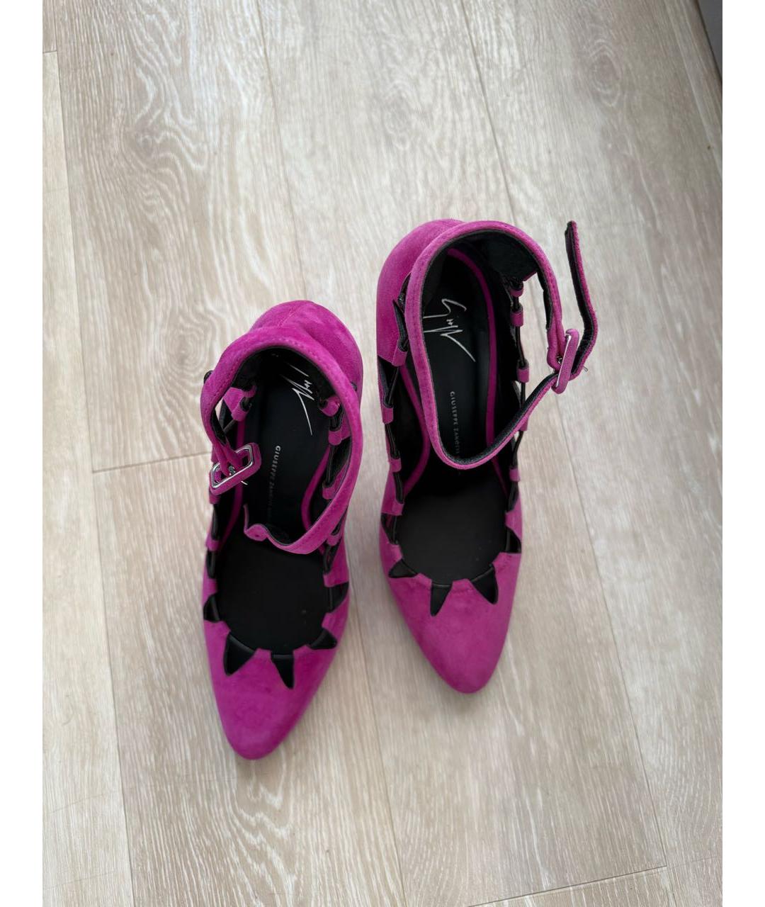 GIUSEPPE ZANOTTI DESIGN Фуксия замшевые босоножки, фото 2