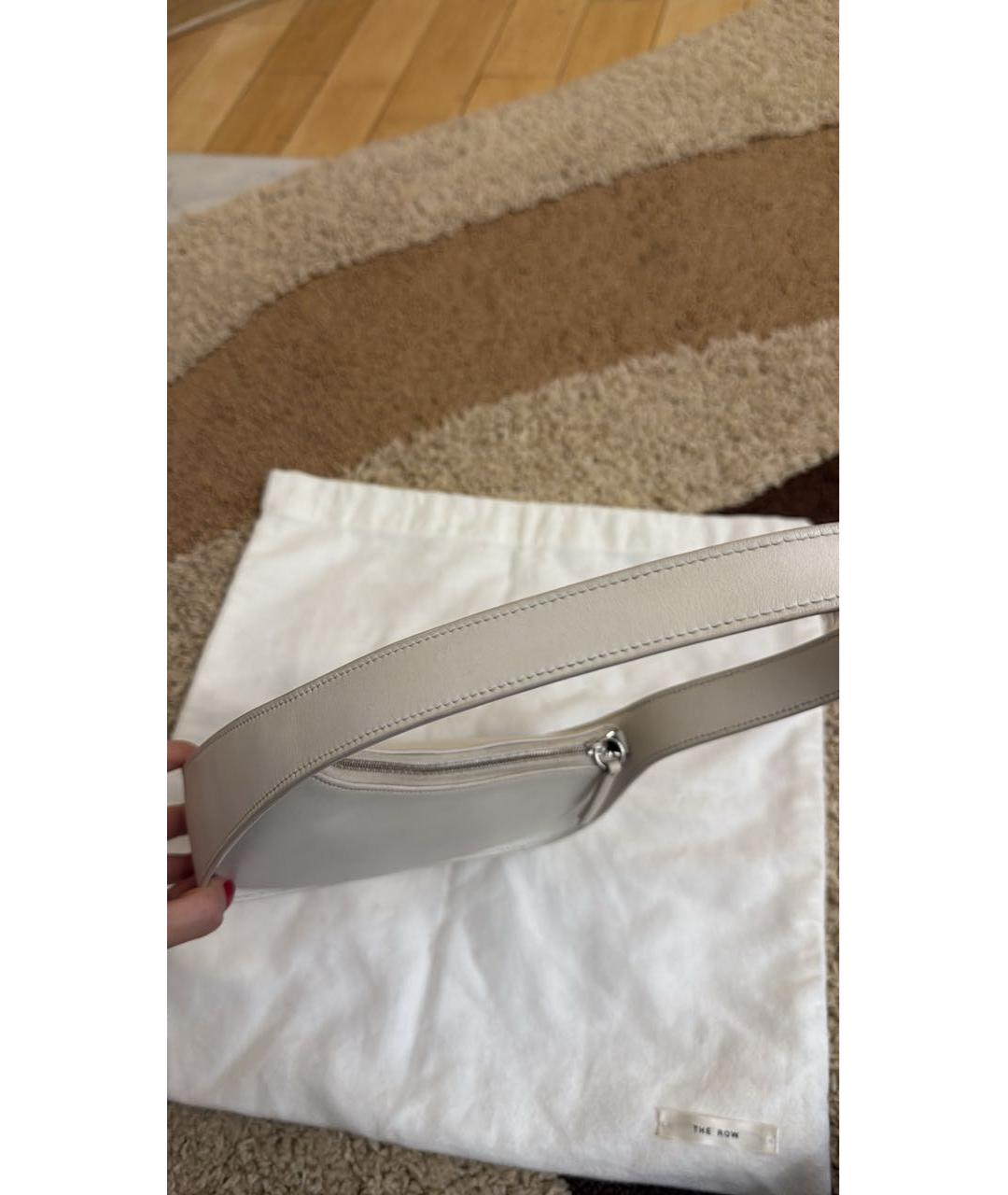 THE ROW Белая кожаная сумка тоут, фото 4