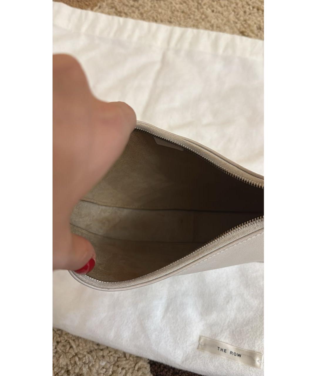 THE ROW Белая кожаная сумка тоут, фото 8