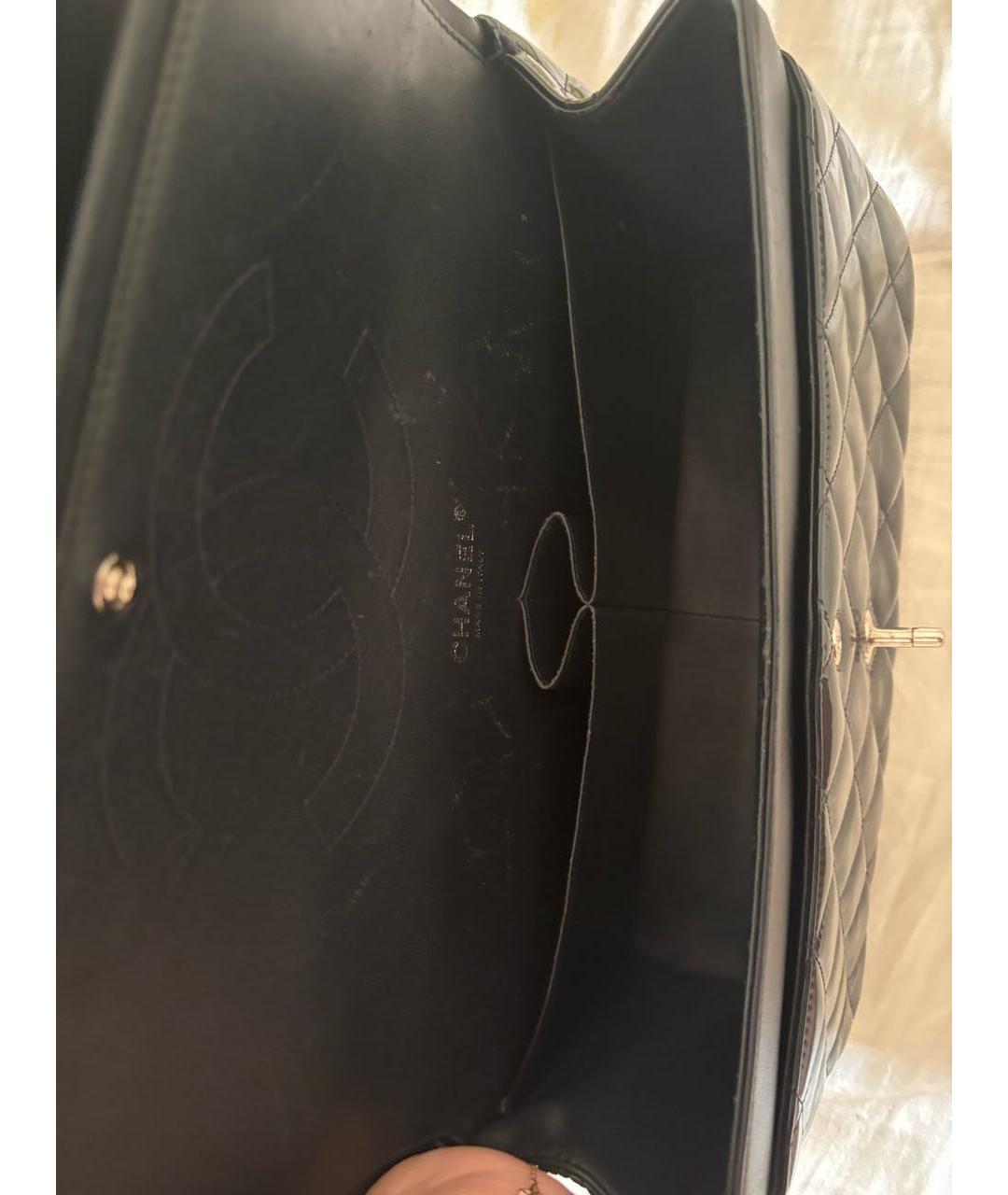 CHANEL Темно-синяя сумка через плечо из лакированной кожи, фото 3