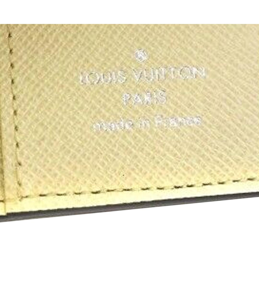 LOUIS VUITTON Коричневый кожаный кошелек, фото 5