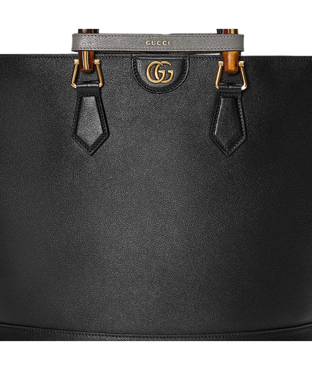 GUCCI Черная кожаная сумка через плечо, фото 9