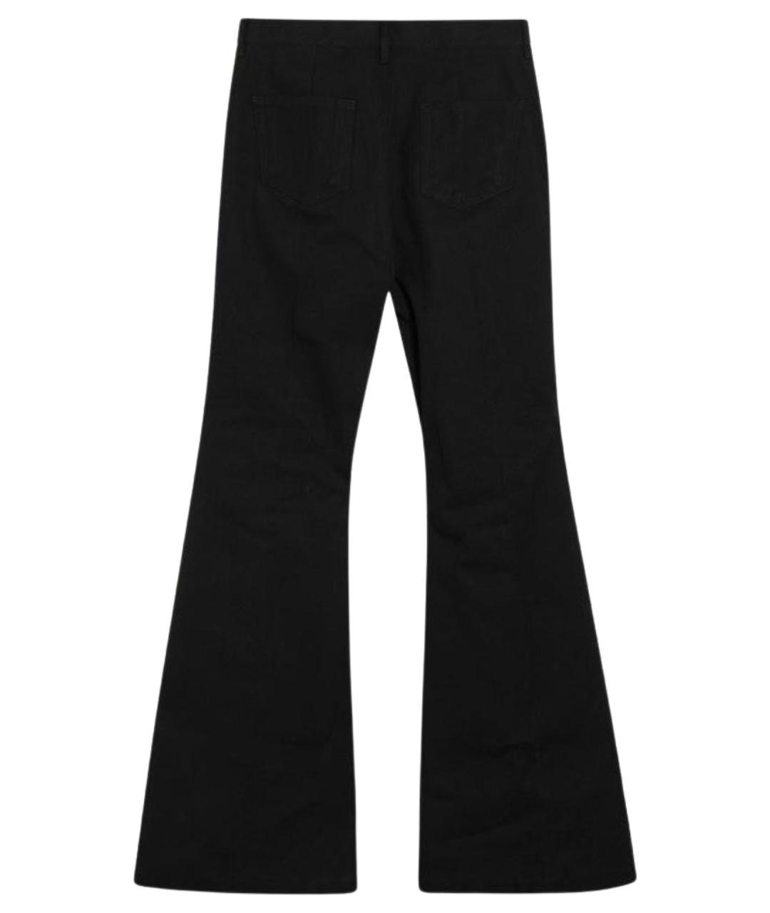 RICK OWENS Черные хлопковые повседневные брюки, фото 2