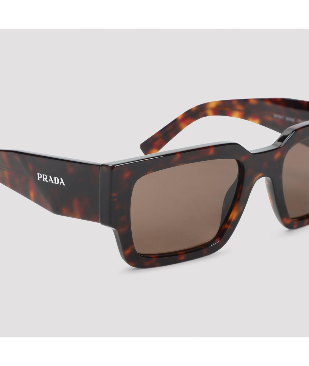 PRADA Коричневые солнцезащитные очки, фото 4