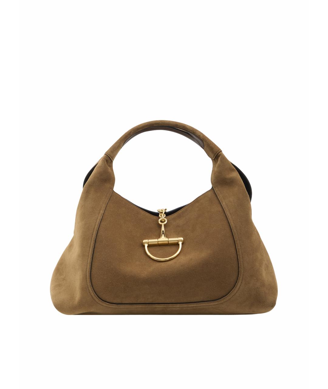 GUCCI Коричневая замшевая сумка через плечо, фото 6