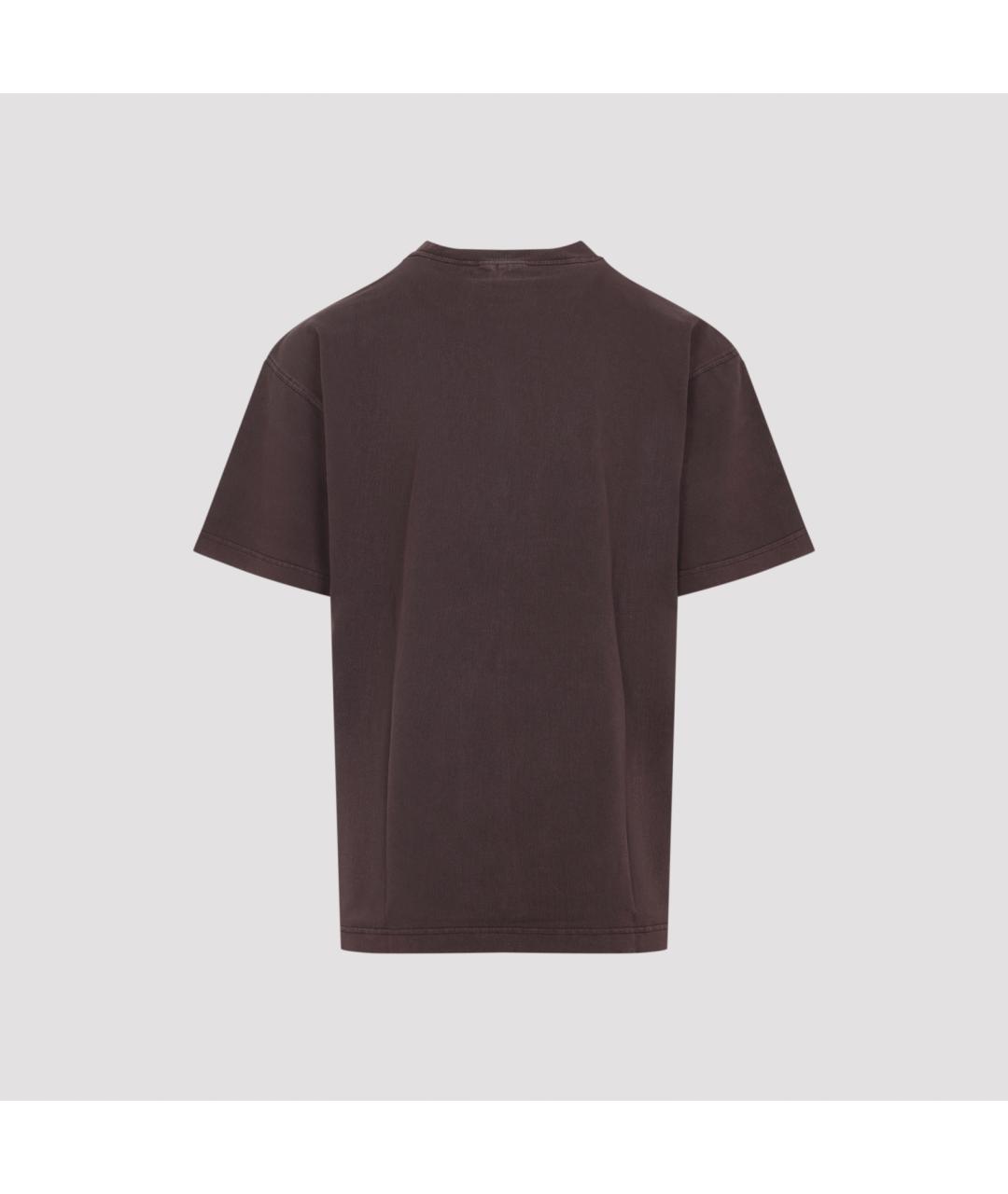 CARHARTT WIP Коричневая хлопковая футболка, фото 3
