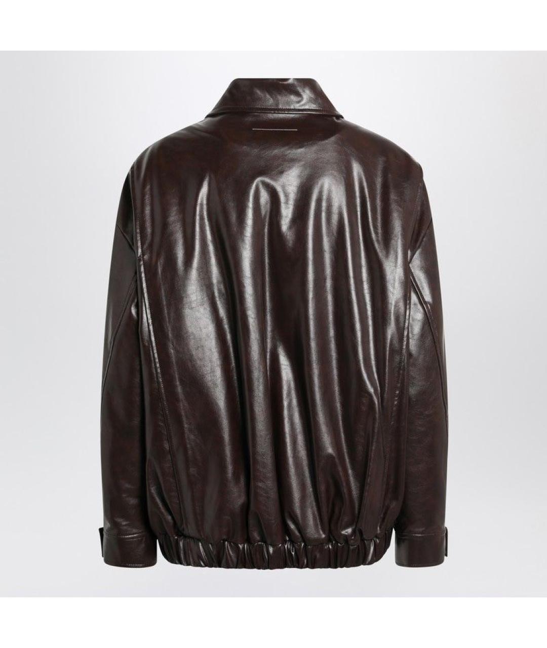 MM6 MAISON MARGIELA Бордовая вискозная куртка, фото 2