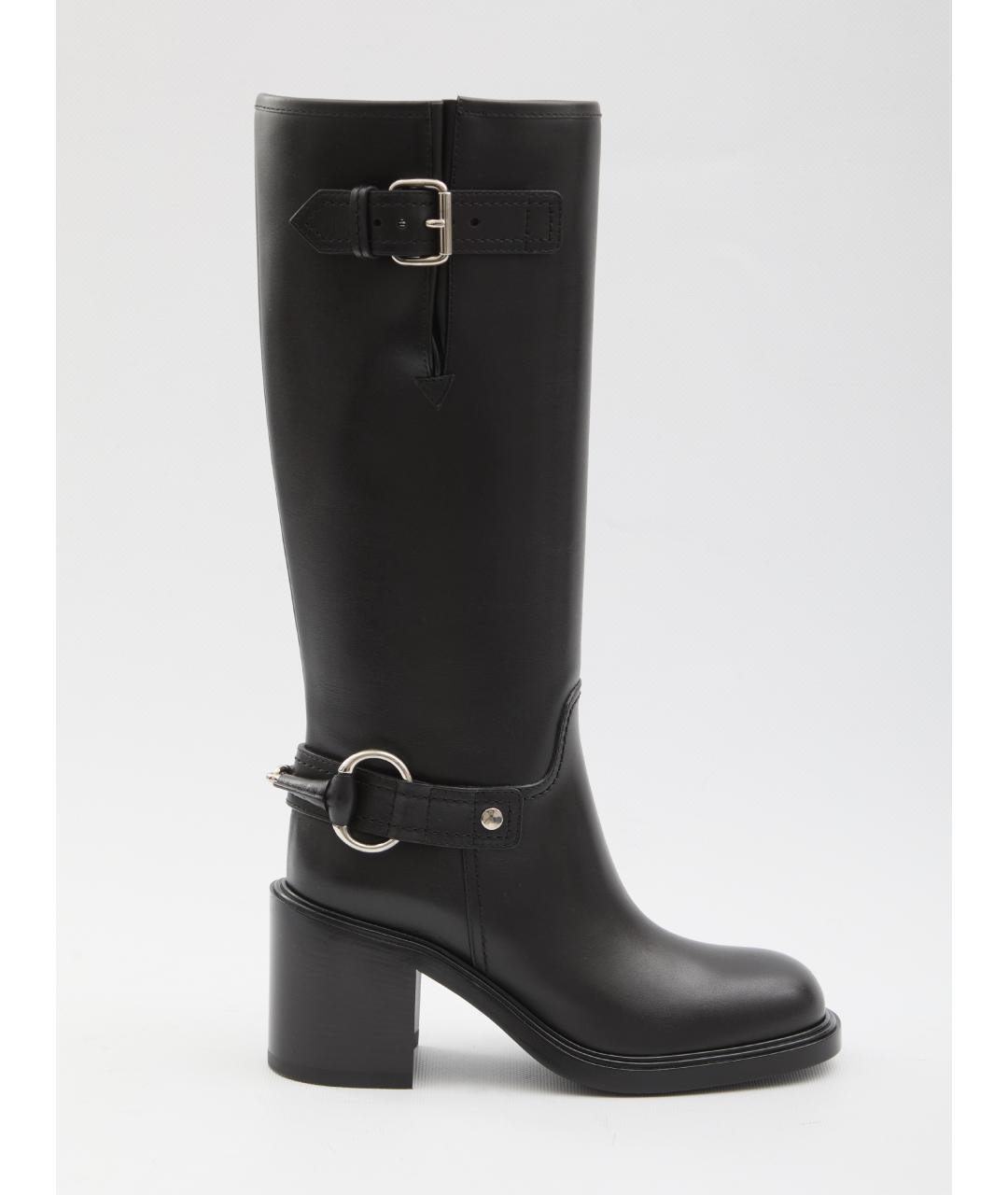 GUCCI Черные кожаные сапоги, фото 6