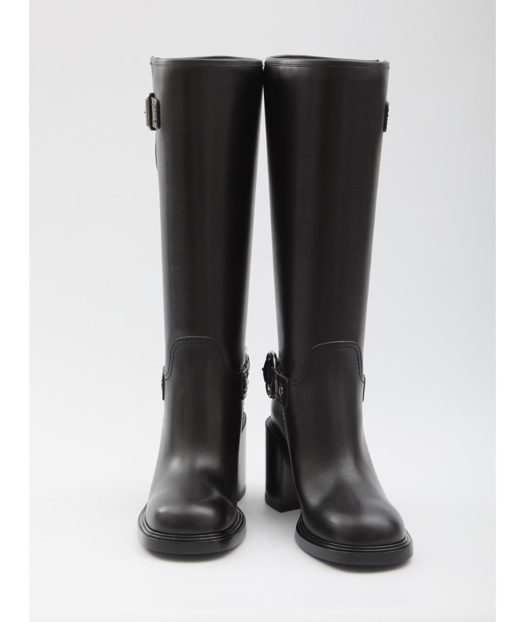 GUCCI Черные кожаные сапоги, фото 5