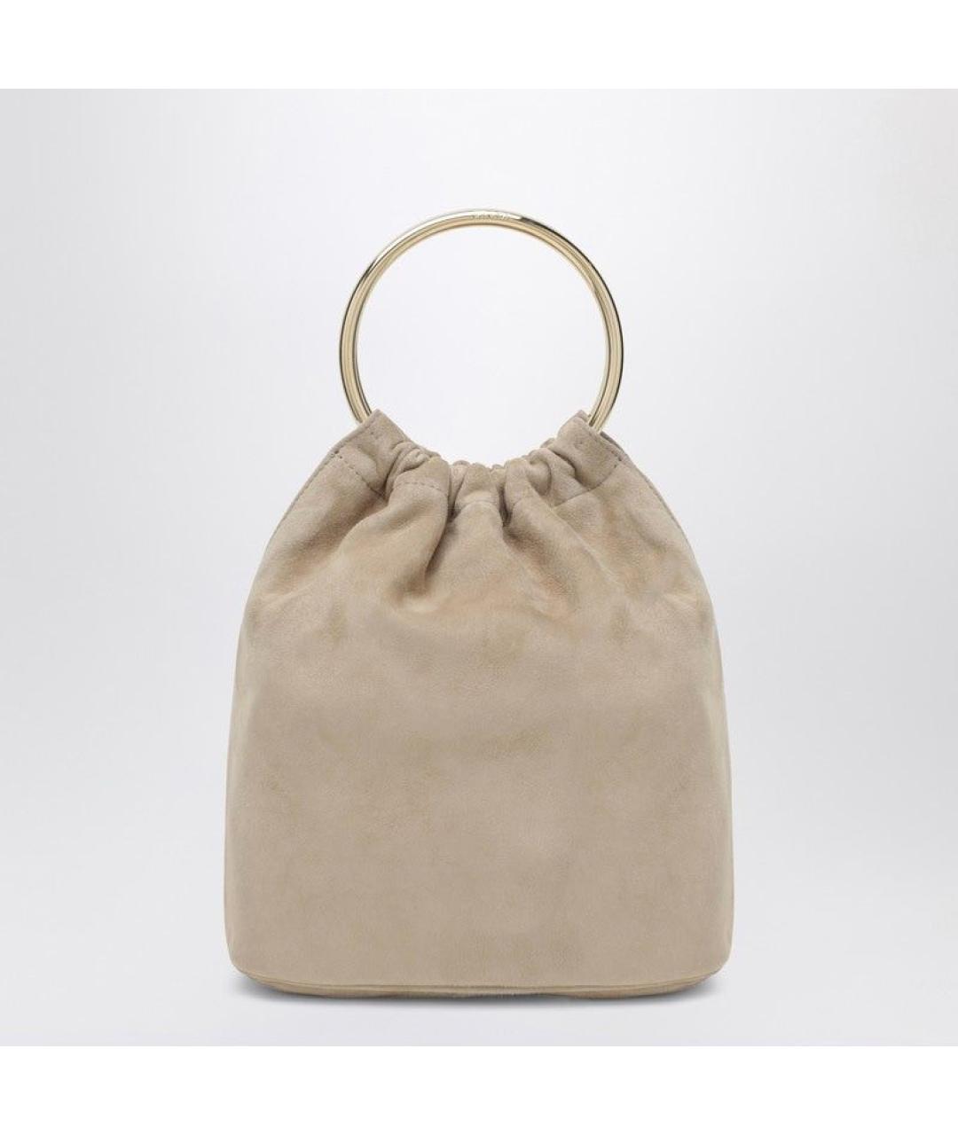 PRADA Бежевая замшевая сумка с короткими ручками, фото 2