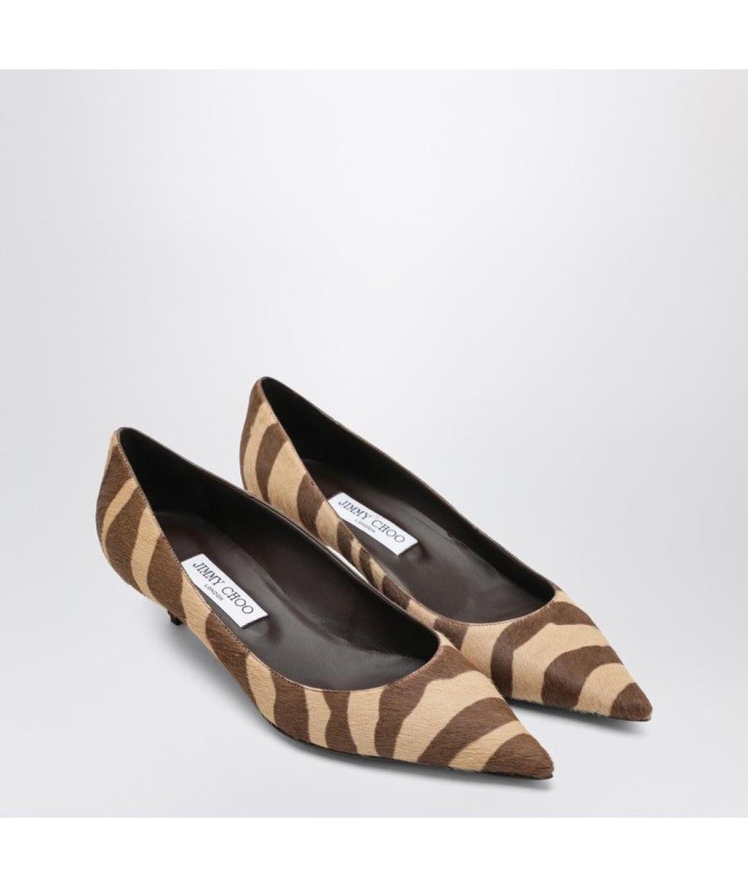 JIMMY CHOO Коричневые кожаные туфли, фото 4