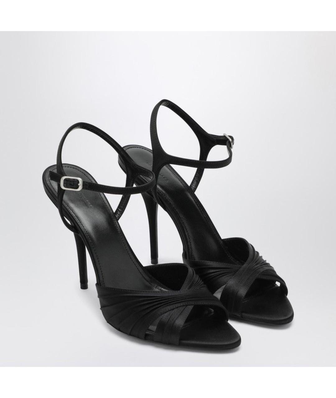 BALENCIAGA Черные текстильные босоножки, фото 2