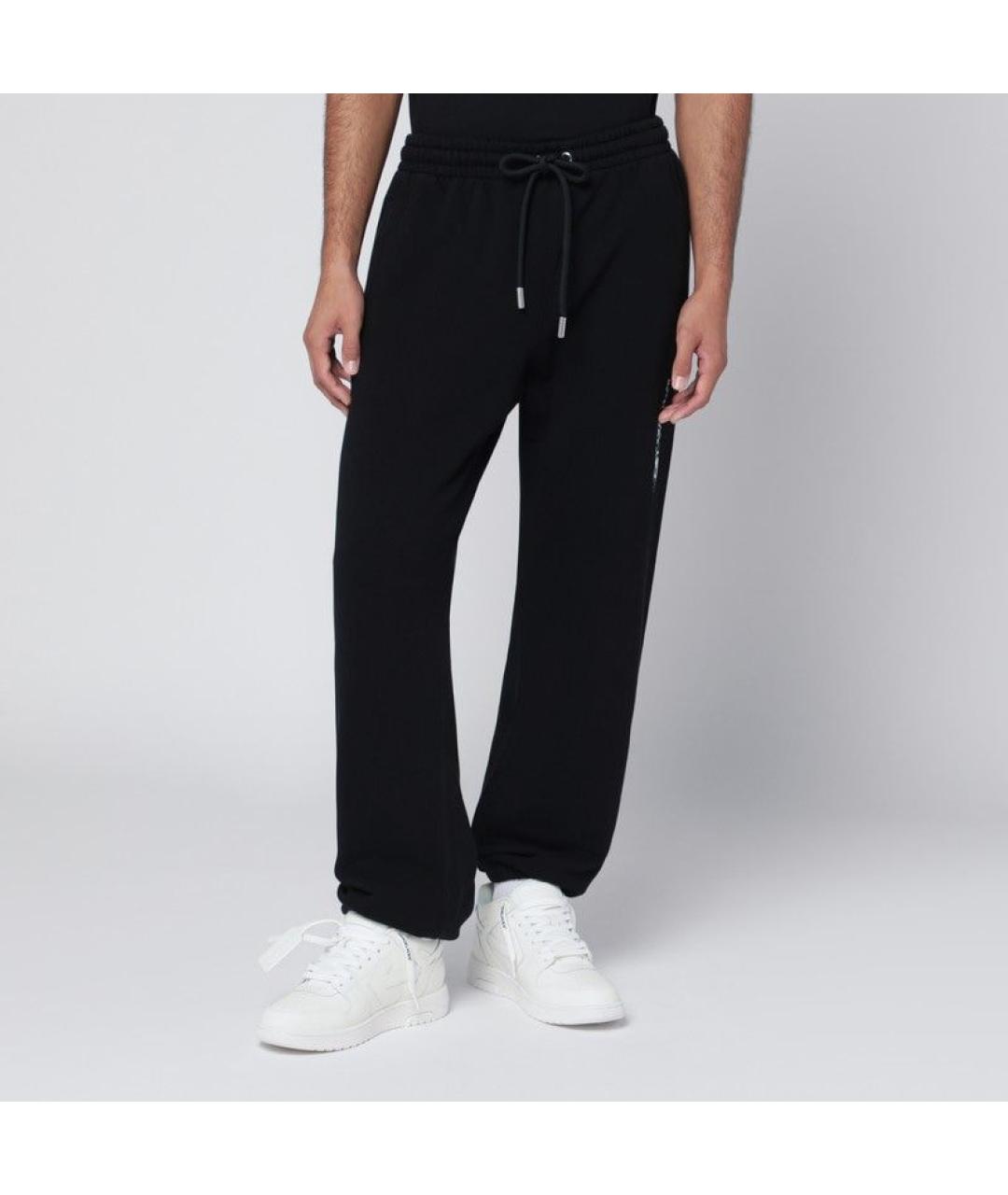 OFF-WHITE Черные хлопковые повседневные брюки, фото 3