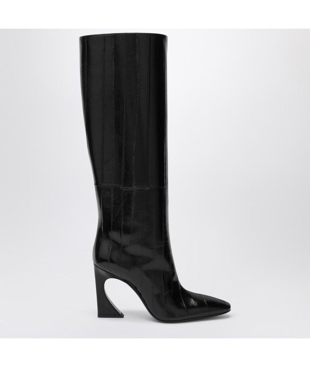 FENDI Черные кожаные сапоги, фото 3