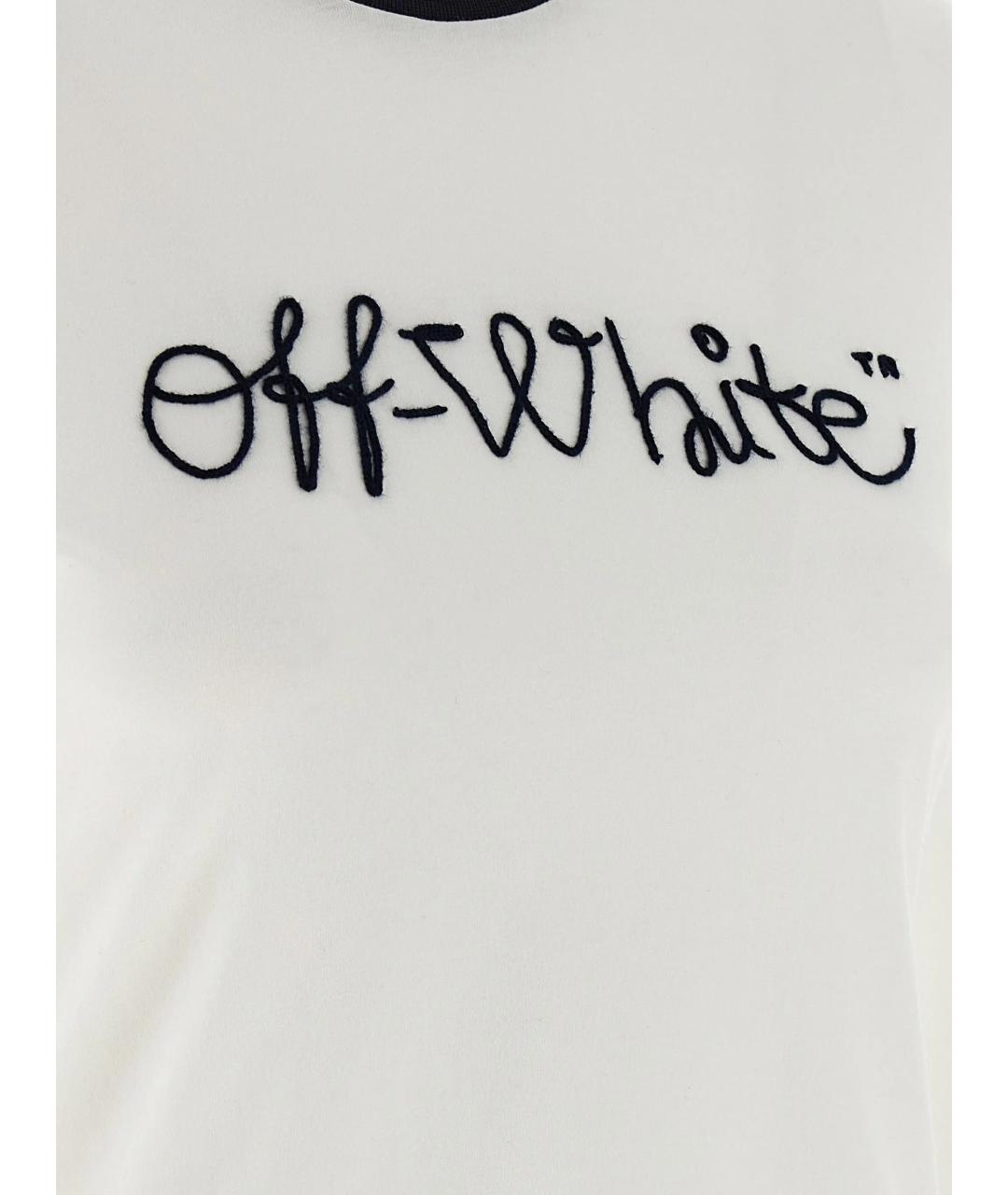 OFF-WHITE Белая футболка, фото 4