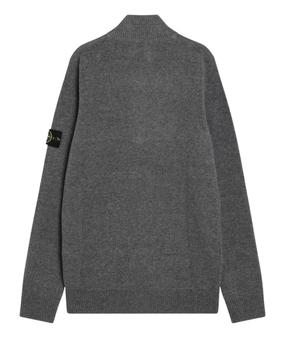 STONE ISLAND Серый шерстяной джемпер / свитер, фото 2