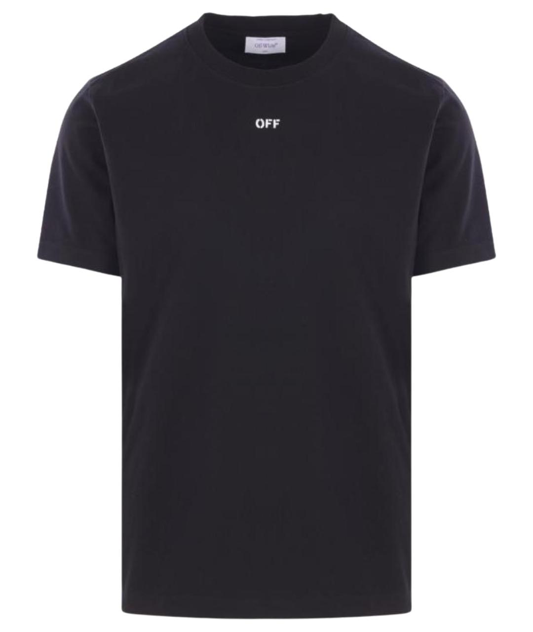 OFF-WHITE Черная хлопковая футболка, фото 1