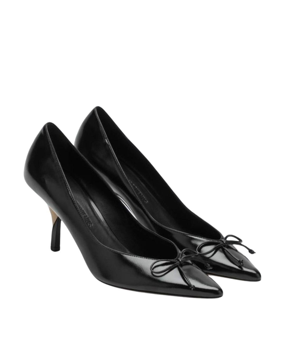 JACQUEMUS Черные кожаные туфли, фото 2