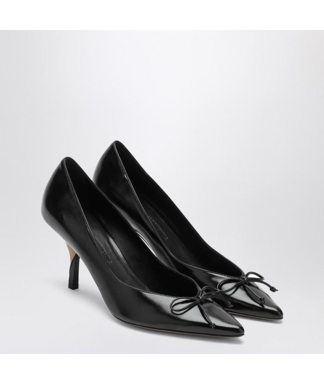 JACQUEMUS Черные кожаные туфли, фото 4