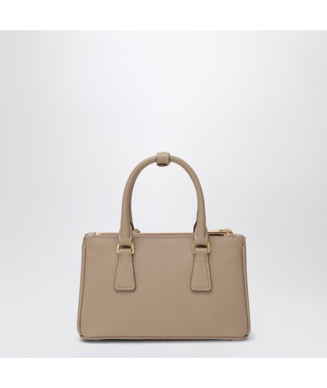 PRADA Бежевая кожаная сумка тоут, фото 2