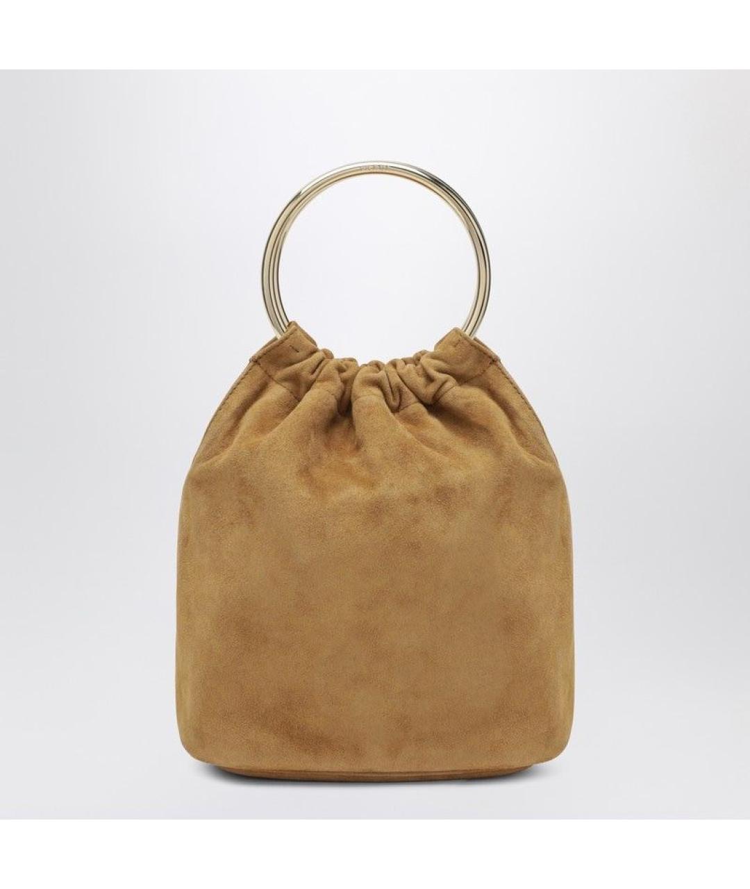 PRADA Бежевая замшевая сумка с короткими ручками, фото 2