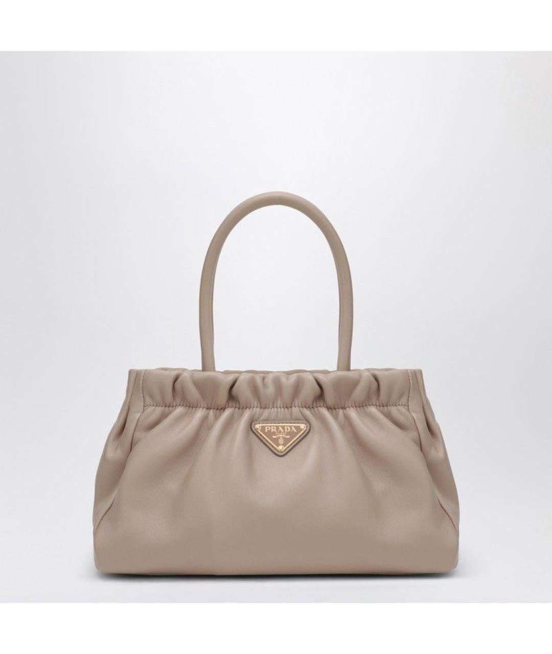 PRADA Розовая кожаная сумка тоут, фото 3