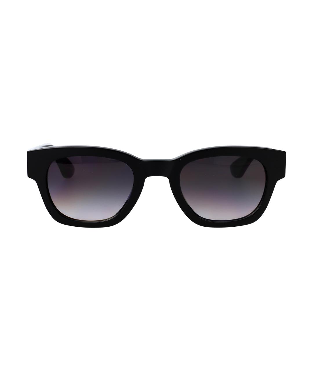 ALEXANDER MCQUEEN Черные пластиковые солнцезащитные очки, фото 1