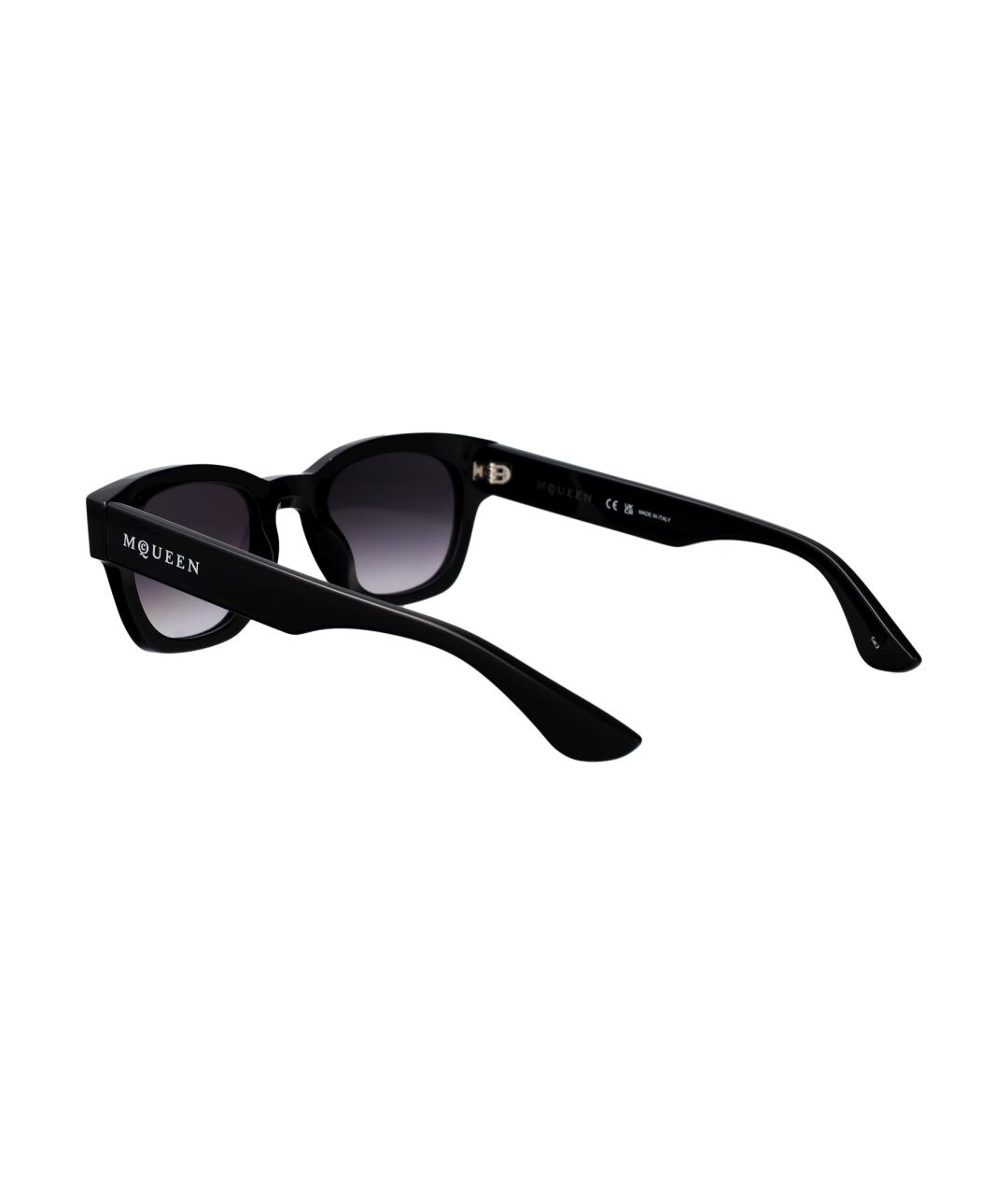 ALEXANDER MCQUEEN Черные пластиковые солнцезащитные очки, фото 4