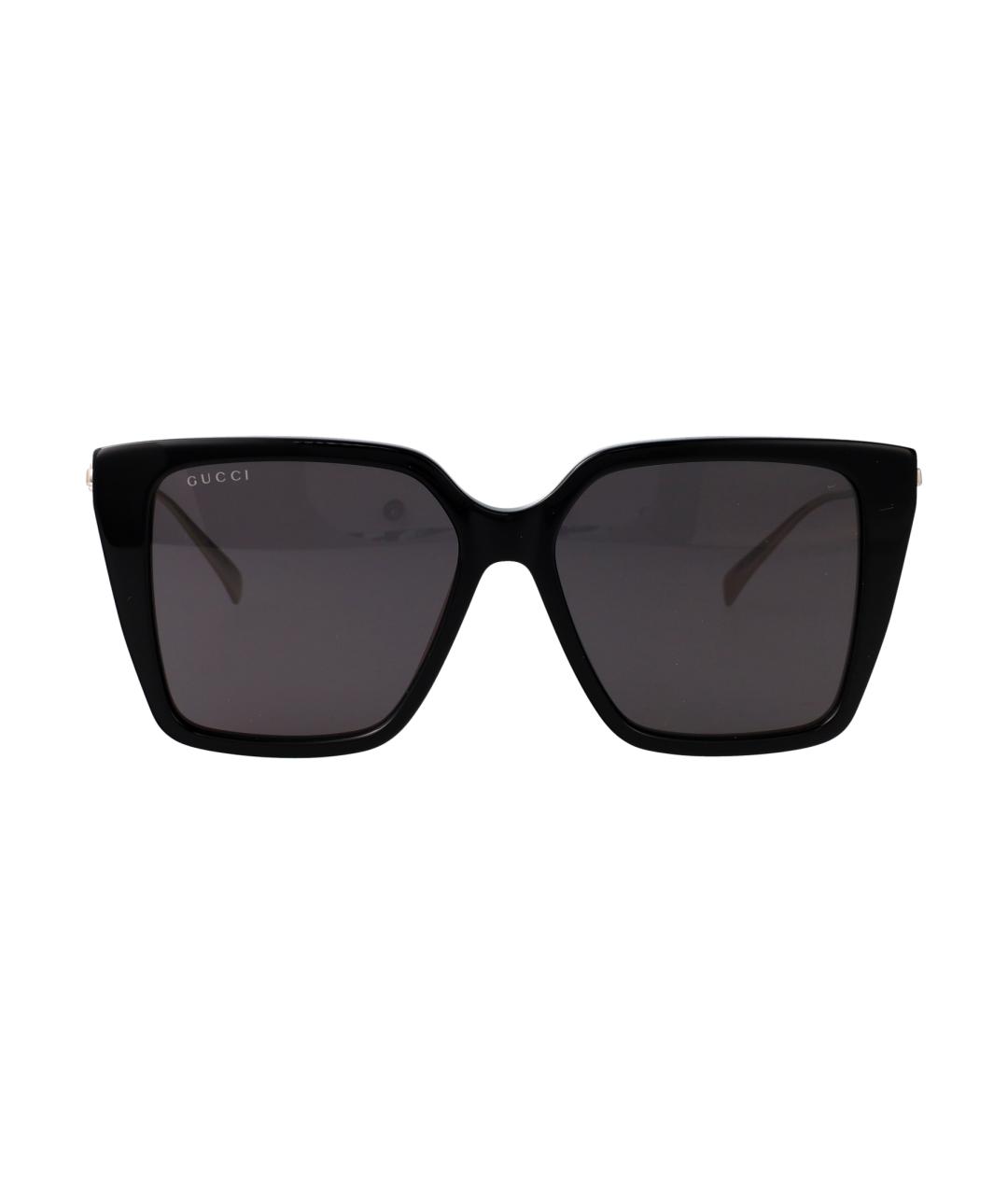 GUCCI Черные металлические солнцезащитные очки, фото 1