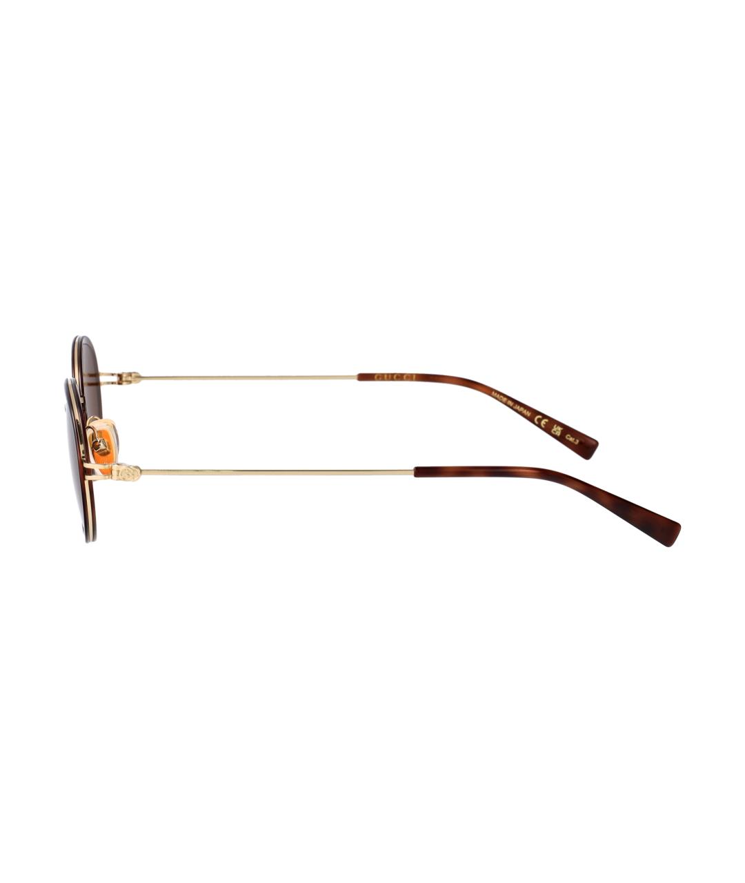 GUCCI Коричневые солнцезащитные очки, фото 3