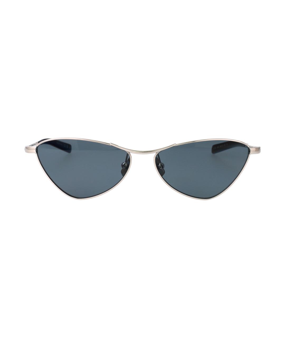 SAINT LAURENT Серебряные металлические солнцезащитные очки, фото 1