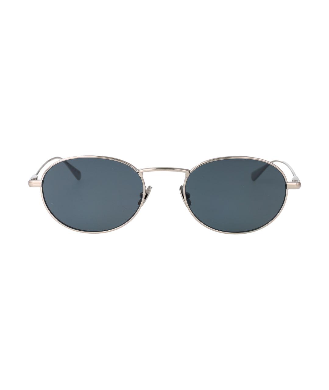 SAINT LAURENT Серебряные металлические солнцезащитные очки, фото 1