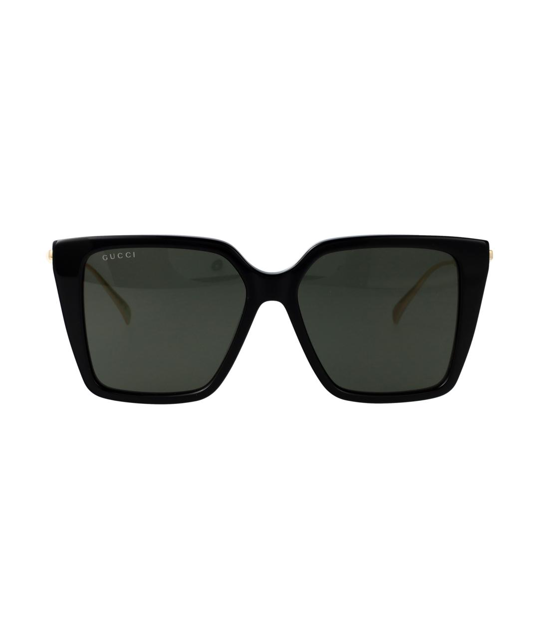 GUCCI Черные пластиковые солнцезащитные очки, фото 1