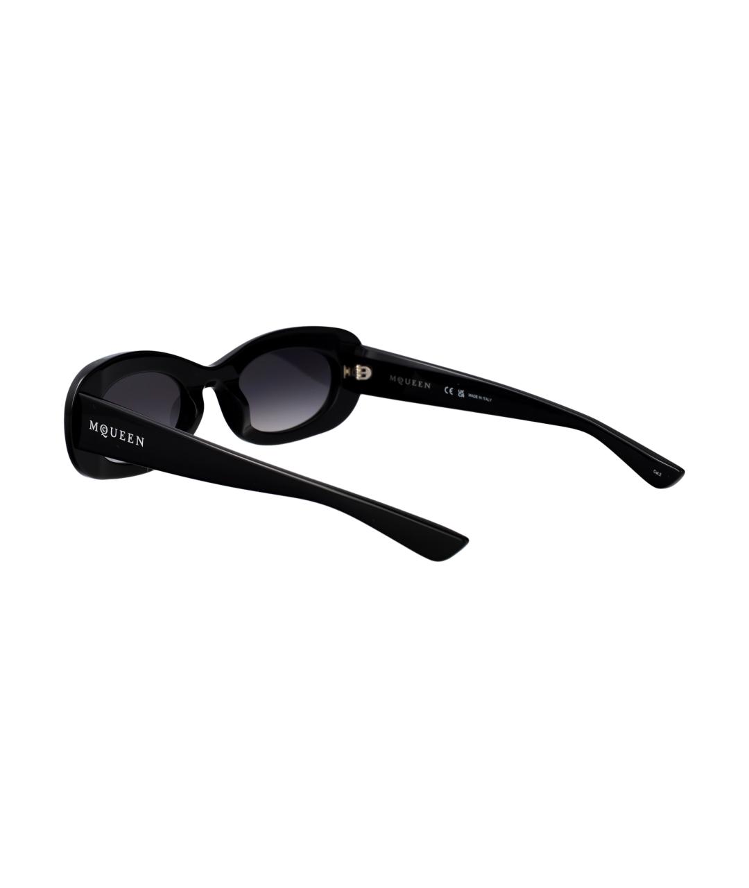 ALEXANDER MCQUEEN Черные пластиковые солнцезащитные очки, фото 4