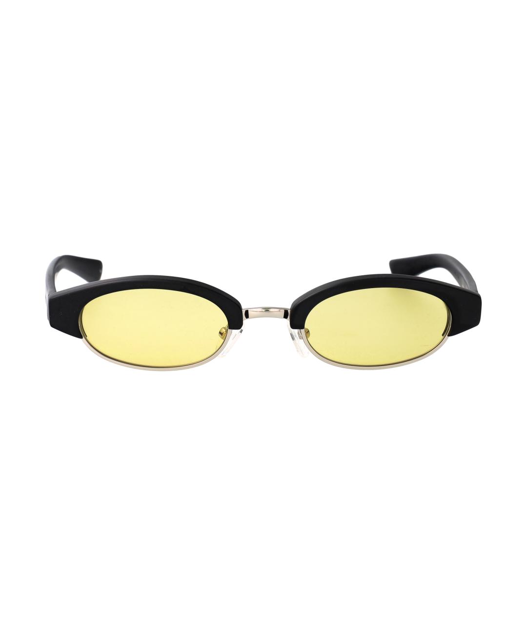 ALEXANDER MCQUEEN Желтые пластиковые солнцезащитные очки, фото 1